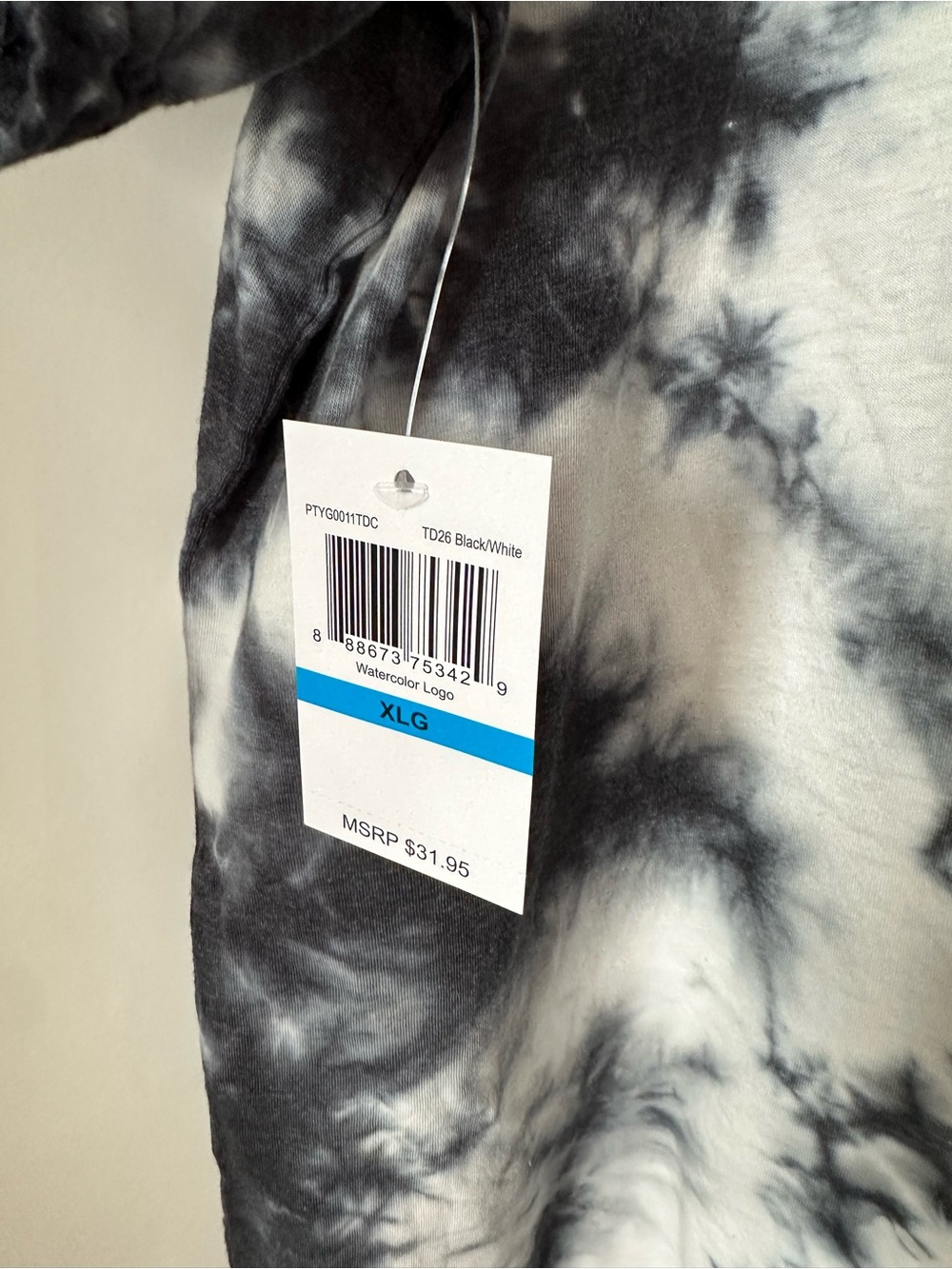 Psycho Tuna Watercolor Tie-Dye Graphic Tee - Black, White & Pink/Purple - Picture 4 of 8